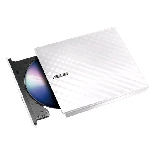 ASUS SDRW-08D2S-U LITE fehér hordozható 8X DVD-író M-DISC támogatással (SDRW-08D2S-U LITE/WHITE/ASUS)
