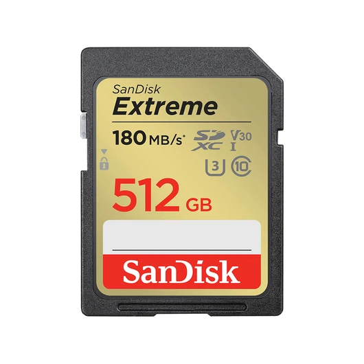EXTREME 512GB SDXC MEMORY CARD PLUS 1 YEAR RESCUEPRO DELUXE
