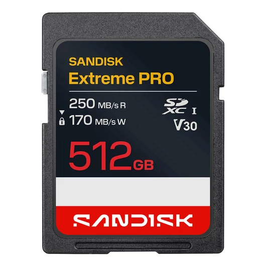 EXTREME PRO SD UHS-I 512GB SD 250MB/S(R) / 170MB/S(W)