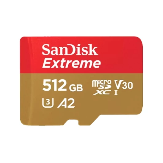 SANDISK Extreme microSDXC 190/130MB/s A2 C10 V30 UHS-I U3 512GB