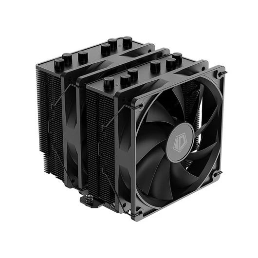 ID-Cooling CPU Cooler - SE-206-XT BLACK (15.2-35.2 dB; max 129,39 m3 / h; 4Pin csatlakozó, 6 db heatpipe, 2x12cm, PWM)