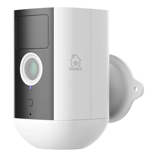 Deltaco SMART HOME SH-IPC09 kültéri kamera, WIFI, IP54, 1080p, fehér, akkumulátoros