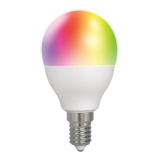 Deltaco SMART HOME SH-LE14G45RGB izzó, LED, E14 WiFi, 5W, színes+fehér, szabályozható