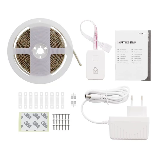 Deltaco SMART HOME SH-LS4M LED-szalag, WiFi, 4 méter, színes+fehér, szabályozható