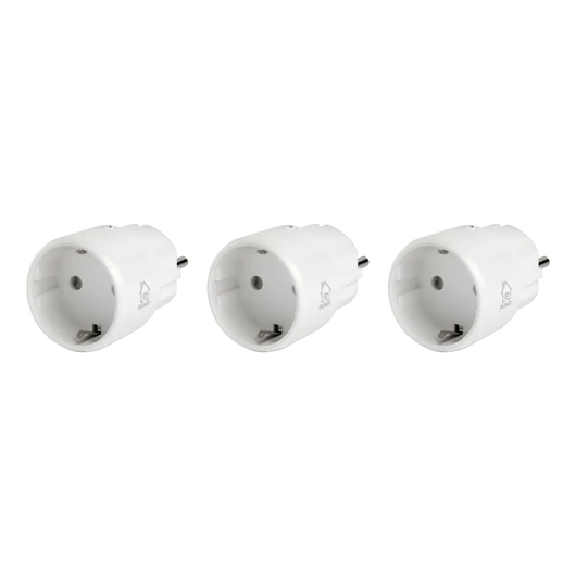 Deltaco SMART HOME SH-P01M aljzat, kapcsoló, LED jelzőfény, WiFi 2,4 GHz, 1xCEE 7/3, 10A, időzítő, fehér 3db/csomag