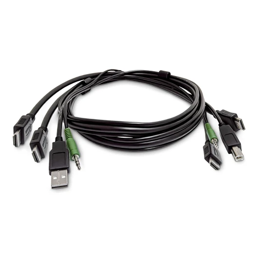 DUAL-HDMI KVM CABLE 2.0 3.5MM AUDIO TAA