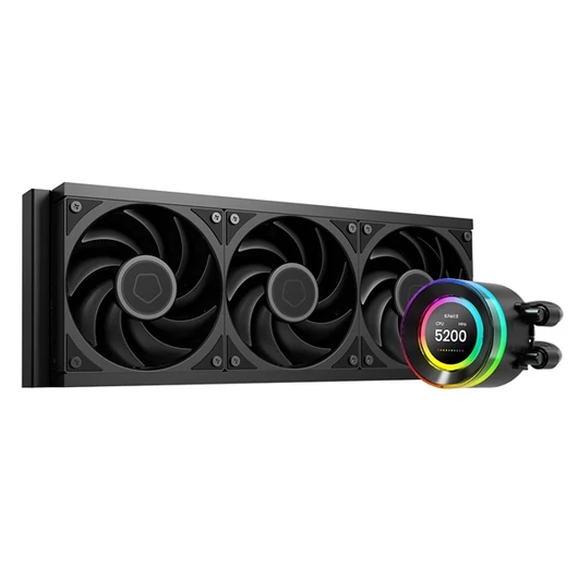 ID-Cooling CPU Water Cooler - Space SL360 V2 PLUS (25dB; max. 150,78 m3 / h; 3x12cm, A-RGB LED, fekete)
