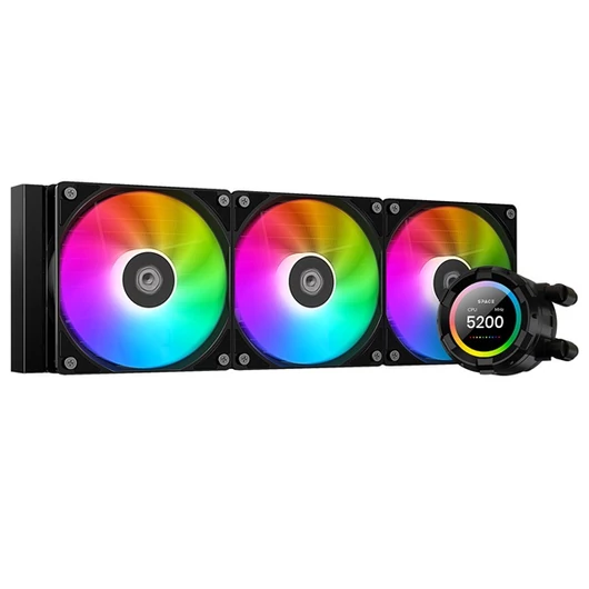 ID-Cooling CPU Water Cooler - Space SL360 XE (35,2dB; max. 129,39 m3 / h; 3x12cm, A-RGB LED, fekete)