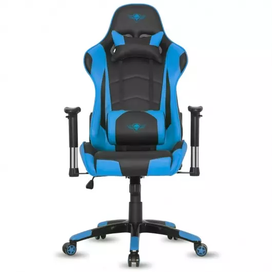 Spirit of Gamer szék - DEMON Blue (állítható dőlés / magasság; állítható kartámasz; PU; max.120kg-ig, fekete-kék)