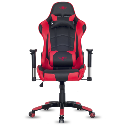 Spirit of Gamer szék - DEMON Red (állítható dőlés / magasság; állítható kartámasz; PU; max.120kg-ig, fekete-piros)