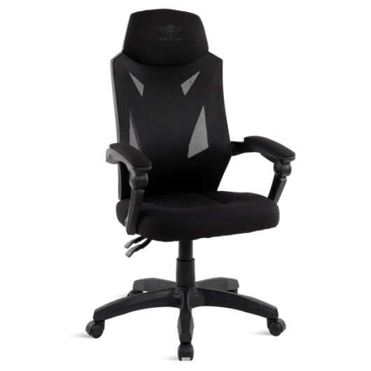 Spirit of Gamer szék - HELLCAT Black (állítható dőlés / magasság; szövet; max.120kg-ig, fekete)