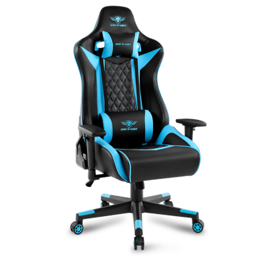 Spirit of Gamer szék - CRUSADER Blue (állítható dőlés / magasság / kartámasz; max.120kg-ig, kék)