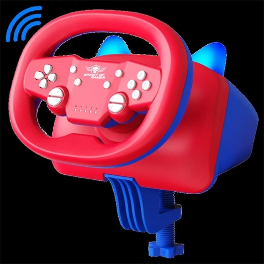 Spirit of Gamer Kormány - RACE WHEEL PRO AIR (PC / PS3 / PS4 / Switch / Android kompatibilis, piros / kék)