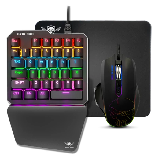 Spirit of Gamer Mechanikus Billentyűzet / Egér / Egérpad Combo - XPERT GAMEBOARD G700
