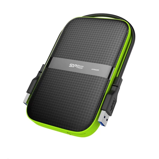 4TB 2,5" Silicon Power Armor A60 USB 3.1 külső winchester fekete-zöld (SP040TBPHDA60S3K)