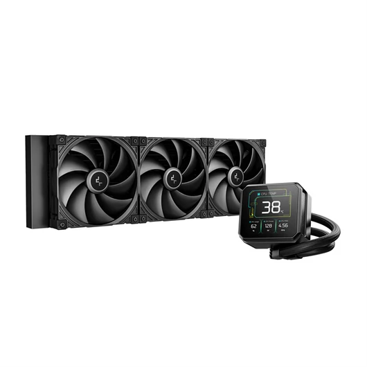 DeepCool CPU Water Cooler - SPARTACUS 420 (32,69dB max;. 191,13 m3 / h; 3x14cm, LED kijelző, fekete)