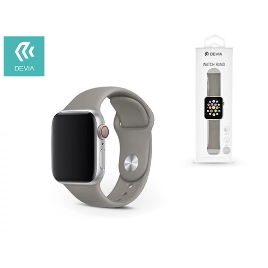 DEVIA APPLE WATCH LYUKACSOS SPORT SZÍJ - DELUXE SERIES SPORT BAND - 42 / 44 / 45 / 49 MM - GRAY