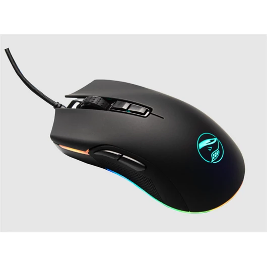 SHARK GAMING Egér - Shark Velocity M70 Gaming (Optikai, 12000DPI, 7 gomb, RGB, PMW3360, fekete)