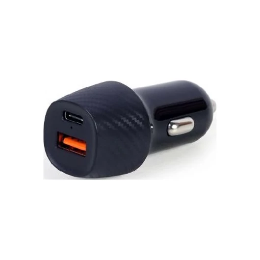 Gembird TA-U2QC3-CAR-02 18W univerzális autós töltő adapter fekete