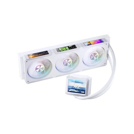 Jonsbo TF3-360SCB AiO vízhűtés, IPS képernyő + 3 képernyő – 360 mm, fehér