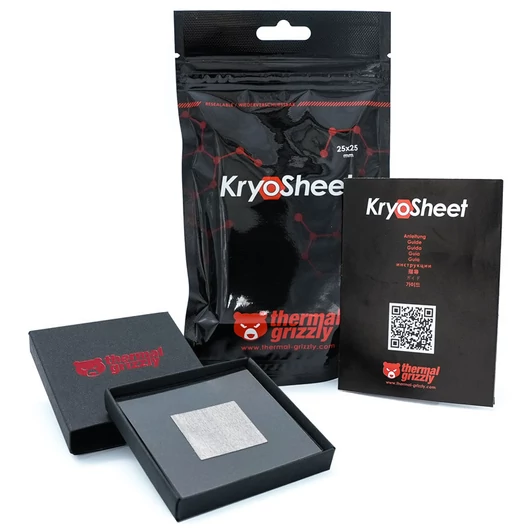 Hővezető lap Thermal Grizzly  KryoSheet 25 x 25mm