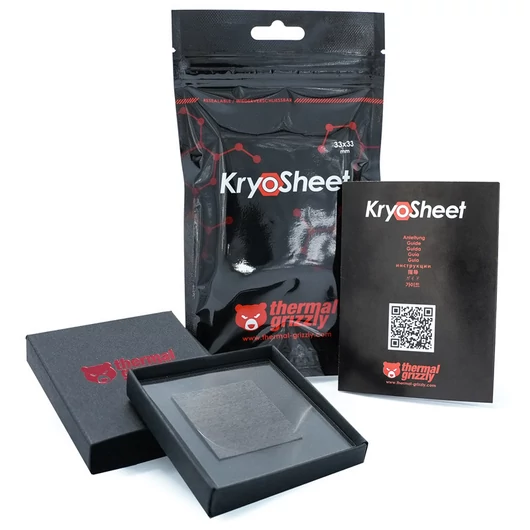 Hővezető lap Thermal Grizzly  KryoSheet 33 x 33mm