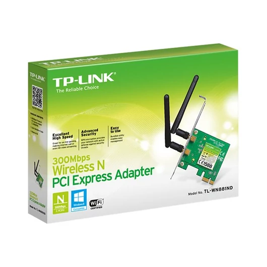 TPLINK TL-WN881ND TP-Link TL-WN881ND 300Mbps Wireless N PCI Express Network Adapter