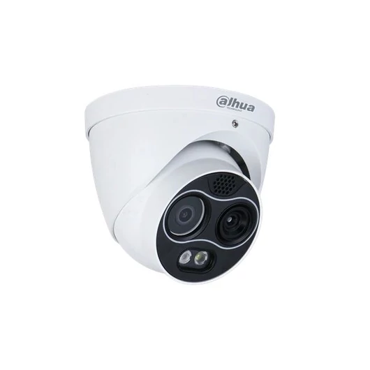 Dahua IP Turret hőkamera - TPC-DF1241-B3F4-DW-S8 (256x192, 3,5mm / 4MP, 4mm, ICR, IR30m, IP67, WDR, audio, I / O, PoE)