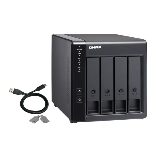 QNAP NAS 4 fiókos RAID bővítőegység TR-004 1xUSB3.2 (Type-C)