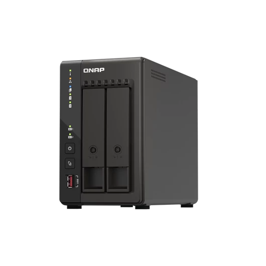 QNAP NAS 2 fiókos Celeron J6412 4x2,6GHz, 8GB RAM, 2x2500Mbps,2xHDMI1.4b, 2xUSB3.2Gen2, 2xM.2 2280 PCIe Slot- TS-253E-8G