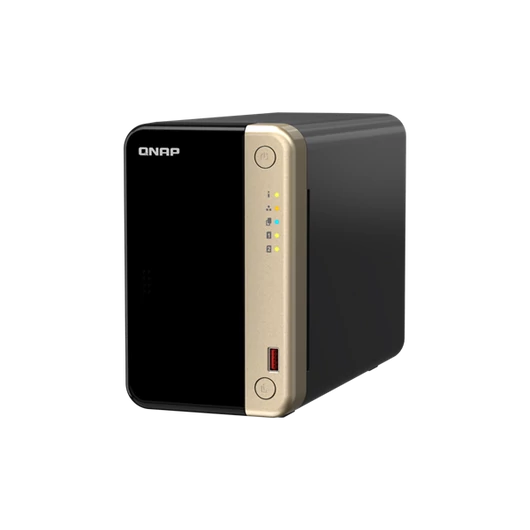 QNAP NAS 2 fiókos Celeron N5095 4x2,9GHz, 8GB RAM, 2x2500Mbps, HDMI 2.1, 2xM.2 2280 Slot, 2xUSB3.2Gen2 - TS-264-8G