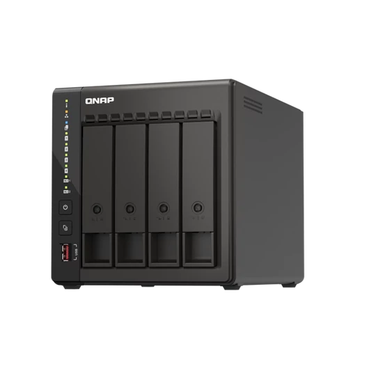 QNAP NAS 4 fiókos Celeron J6412 4x2,6GHz, 8GB RAM, 2x25000Mbps, 2xHDMI1.4b, 2xUSB3.2Gen2, 2xM.2 2280 Slot - TS-453E-8G