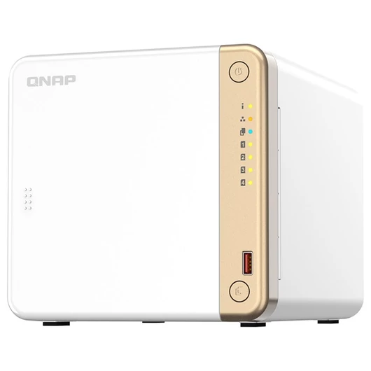 QNAP NAS 4 fiókos Celeron N4505 2x2,9 GHz, 2GB DDR4 RAM, 1x2500Mbps, HDMI, 2xUSB3.2 - TS-462-2G