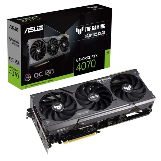 ASUS GeForce RTX 4070 12GB TUF Gaming OC Edition videokártya (TUF-RTX4070-O12G-GAMING)