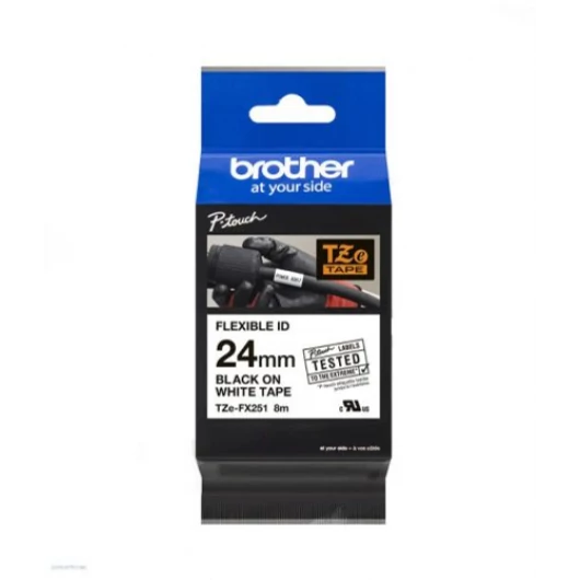 Brother TZe-FX251 24 mm széles 8m hosszú szalagkazetta Brother