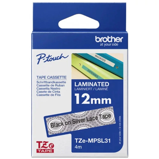Brother TZe-MPSL31 12 mm széles 4 m hosszú szalagkazetta Brother