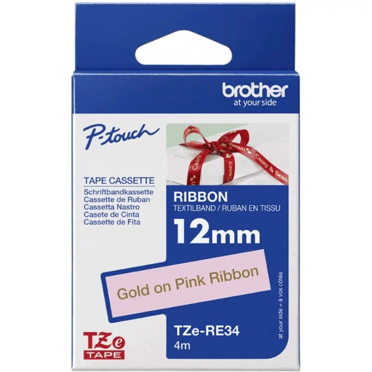 Brother TZe-RE34 12 mm széles 4 m hosszú szövetszalag Brother