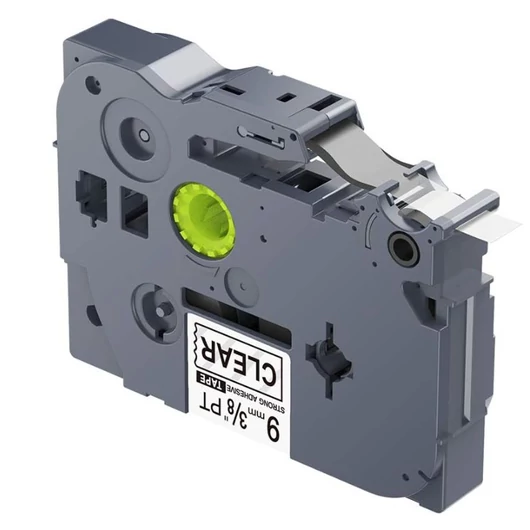 Utángyártott BROTHER TZeS121 szalagkazetta 9mm x 8m átlátszó alapon fekete White Box