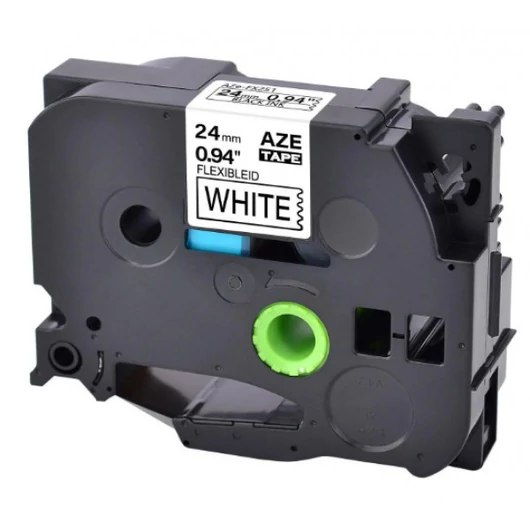 Utángyártott BROTHER TZeFX151 szalagkazetta 24 mm x 8 m flexi átlátszó alapon fekete nyomtatás White Box