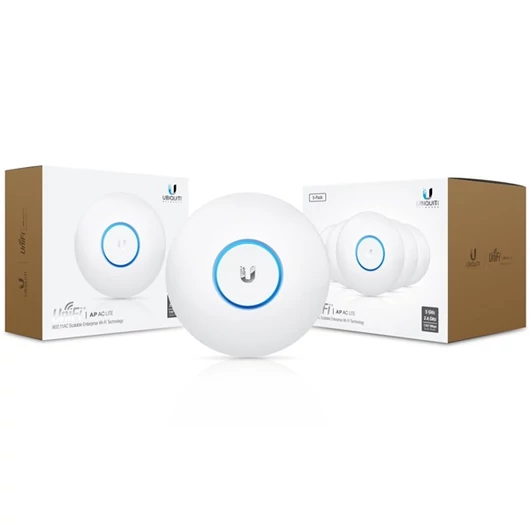 Ubiquiti Access Point WiFi - UAP-AC-LITE (300 / 867Mbps@2,4 / 5GHz; 1Gbps; 20dBm; af + 24V PoE, beltéri)
