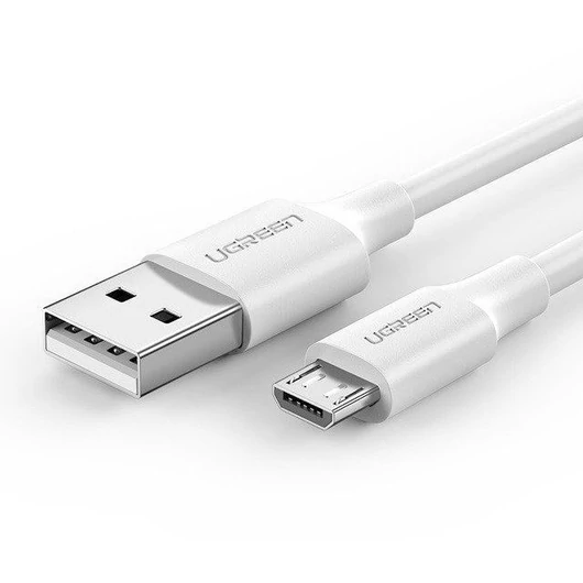 UGREEN micro USB- USB-kábel QC 3.0, 2,4A, 1m, fehér (60141)
