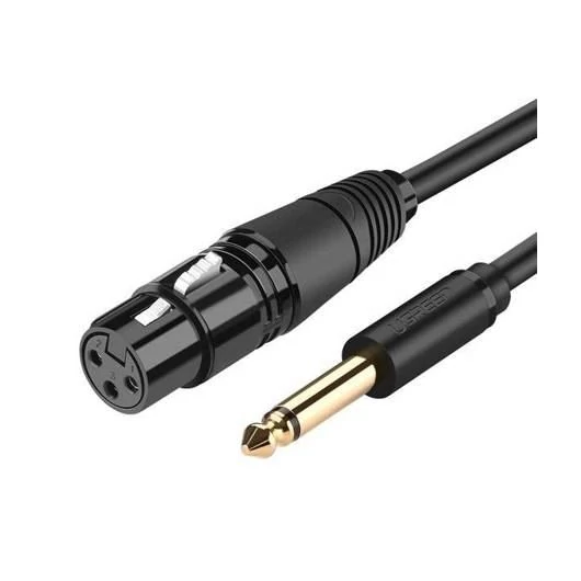 UGREEN AV131 XLR anya - 6,35 jack kábel 2m fekete (20719)