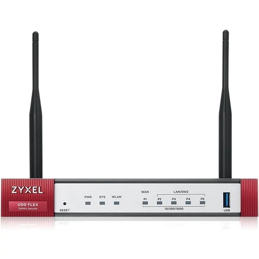 ZYXEL Tűzfal 1xWAN(1000Mbps) + 4xLAN / DMZ(1000Mbps) +1xUSB 3.0 AX1800 WIFI 6, USGFLEX100AX-EU0101F