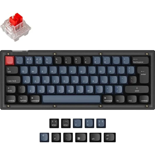 Keychron V4 Swappable RGB Backlight Red Switch - Frosted Black (A)-UK