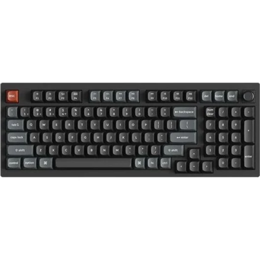 Keychron V5 Ultra 8K Bluetooth / vezeték nélküli magyar Silk POM Red mechanikus billentyűzet fekete