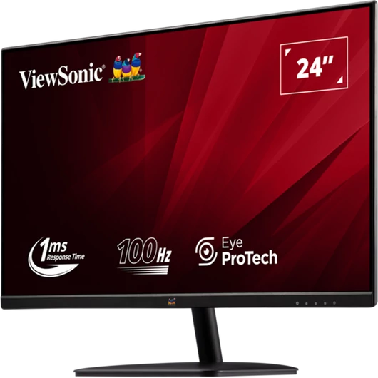 ViewSonic Monitor 23,8" - VA2432-H-2 (IPS, 16:9, 1920x1080, 1ms, 250cd / m2, D-sub, HDMI, VESA)