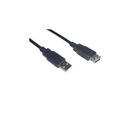 VCOM kábel USB 2.0 hosszabbító 3m fekete, PREMIUM (A/A)