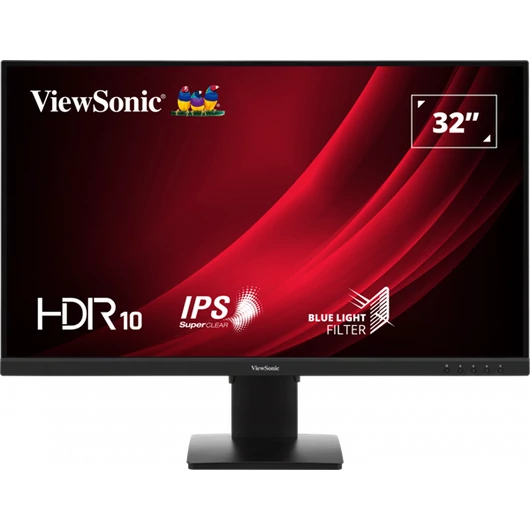 ViewSonic Monitor 32" - VG3209-4K (IPS, 16:9, 4K, 5ms, 350cd / m2, D-sub, HDMI, DP, VESA, SPK, mag. áll.)