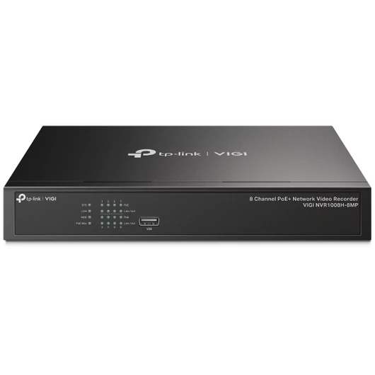 TP-LINK Video Recorder 8 csatornás POE + , VIGI NVR1008H-8MP