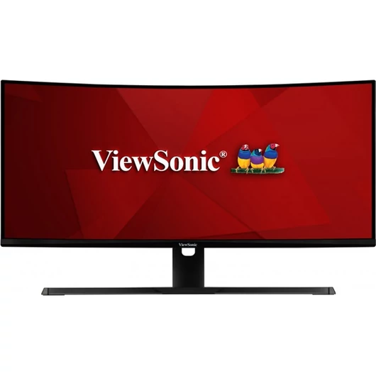 ViewSonic Monitor 34" - VX3418-2KPC (VA, 21:9, 3440x1440, 1ms, 300cd / m2, 144Hz, HDMI, DP, VESA, SPK, fekete, ívelt)